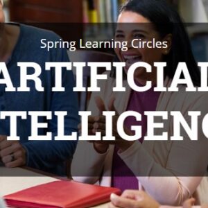 text reading Artificial intelligence over an image of adult learners